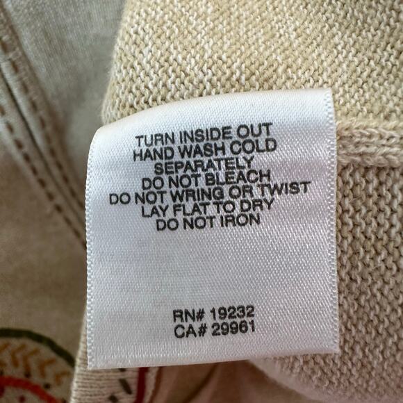 Alfred Dunner women’s cardigan zip front cream 90s knit embroidered cozy core  - Picture 6 of 9